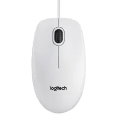 Logitech B100 Optical USB Mouse - 910-003360 - Ambidextrous Wired 800 DPI White