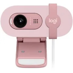 Logitech BRIO 100 - Rose - 2 MP Full HD webcam, 1080p/30fps & 720p, USB