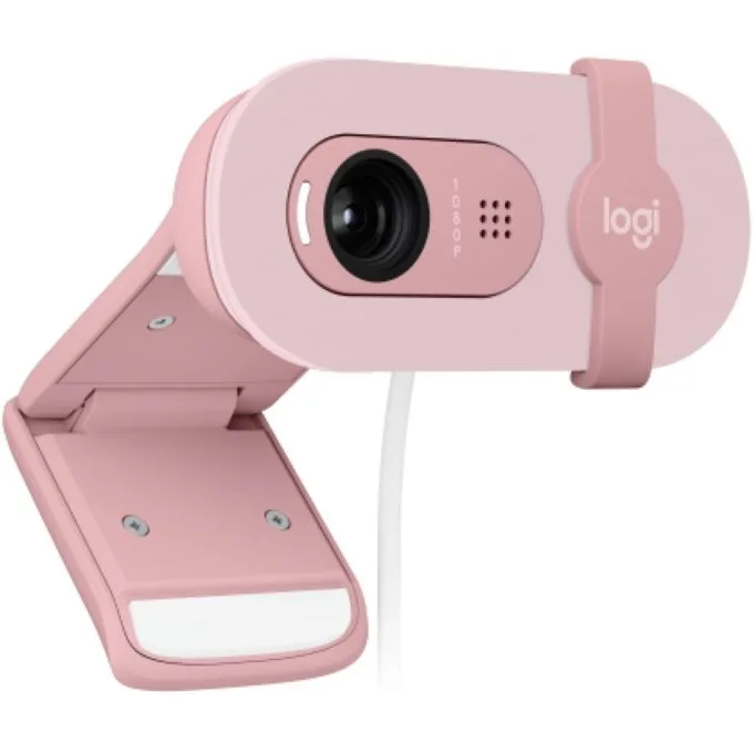 Logitech BRIO 100 - Rose - 2 MP Full HD webcam, 1080p/30fps & 720p, USB — image 4