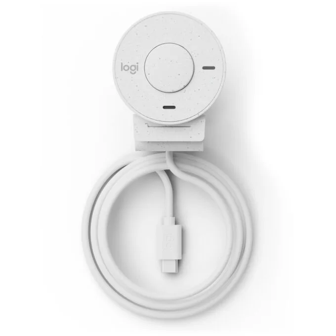 Logitech BRIO 300 - Full HD 1080p Webcam (White) - 30 fps, Built-in Microphone, Privacy Cover — image 1