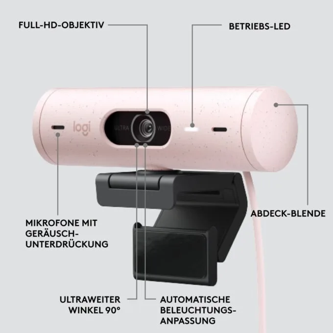 Logitech BRIO 500 - BRIO 500 - 1080p/720p webcam with USB-C and built-in audio — image 6
