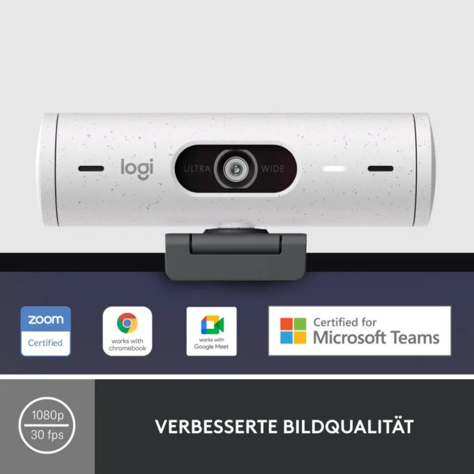 Logitech Brio 500 - Full HD 1080p Webcam, 60 fps, 90° FOV, Privacy Shutter - White — image 18