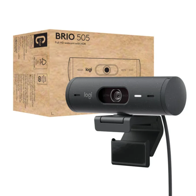 Logitech Brio 505 960-001459 Black Full HD 1080p 60fps 4MP USB-C — image 1