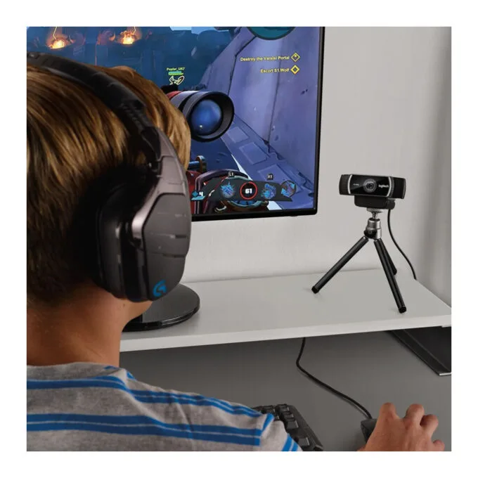 Logitech C922 Pro Stream Webcam - Full HD 1080p@30fps 720p@60fps Black USB Clip/Stand — image 7