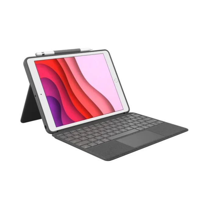 Logitech Combo Touch Keyboard Case - 920-009624 - Graphite, German QWERTZ, Smart Connector, Backlit Trackpad — image 1