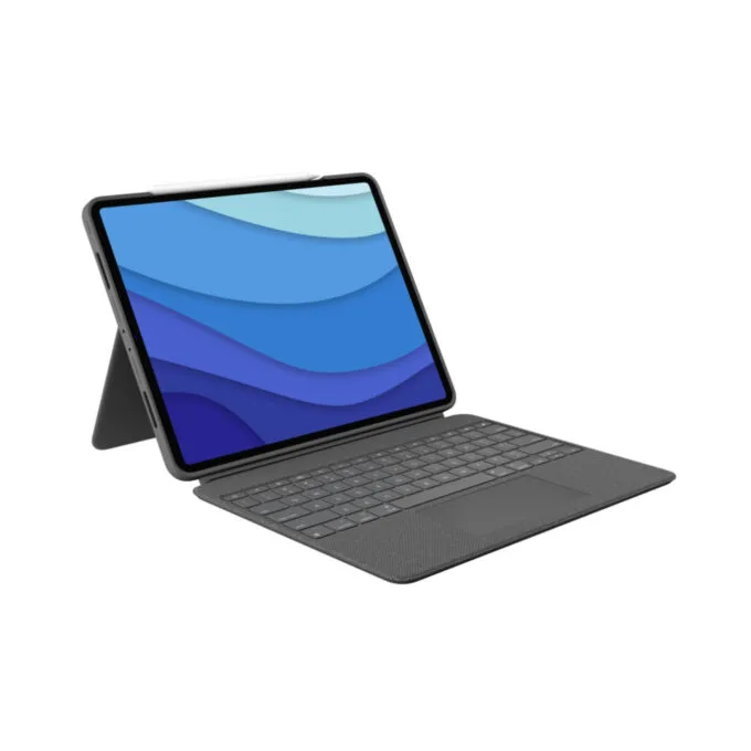 Logitech Combo Touch Keyboard & Touchpad - 920-010208 - Oxford Grey, QWERTZ German, Smart Connector for iPad Pro 12.9 inch — image 2
