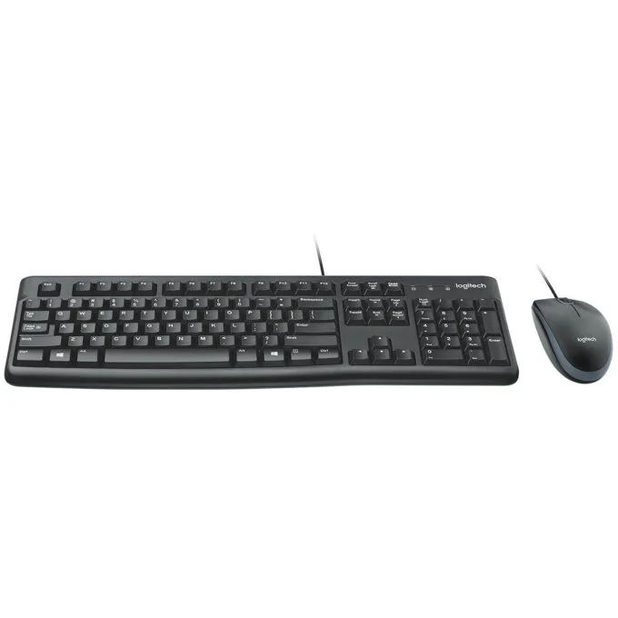 Logitech Desktop MK120 - Wired USB AZERTY Keyboard with Optical Mouse, Black — image 3
