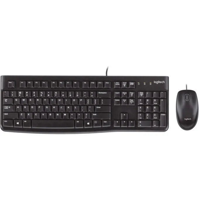 Logitech Desktop MK120 - Wired USB AZERTY Keyboard with Optical Mouse, Black — image 4