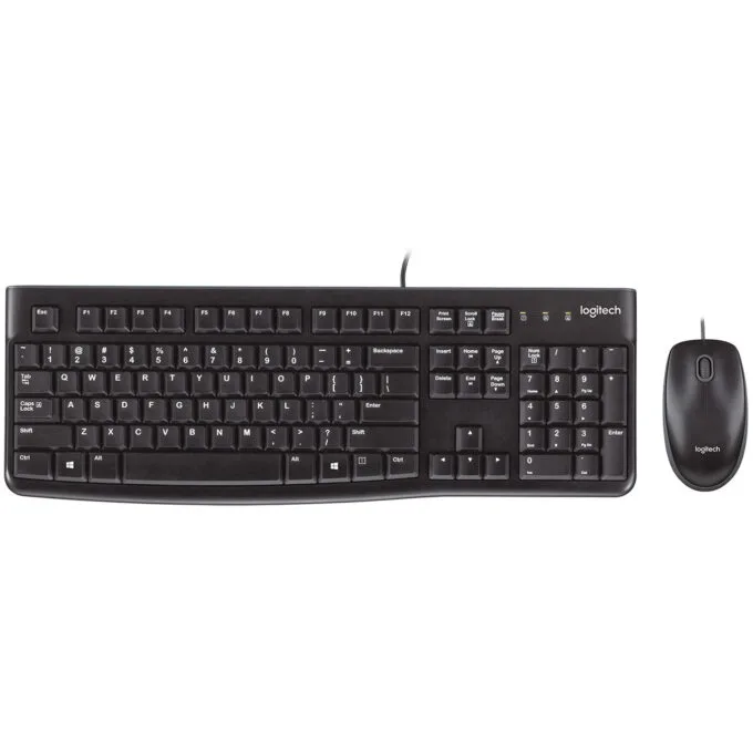 Logitech Desktop MK120 - Wired USB AZERTY Keyboard with Optical Mouse, Black — image 7