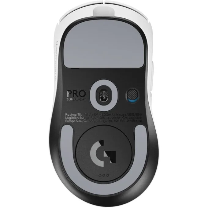 Logitech G PRO X SUPERLIGHT 2 DEX - G PRO X SUPERLIGHT 2 DEX - Ergonomic, Right-Handed, Optical, 5 Buttons, Wireless, White — image 1