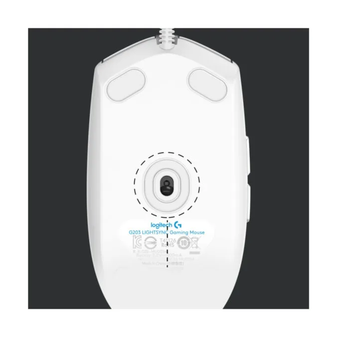 Logitech G203 Gaming Mouse - 910-005797 - Wired USB-A, White, 8000 DPI, RGB, 6 Buttons — image 3