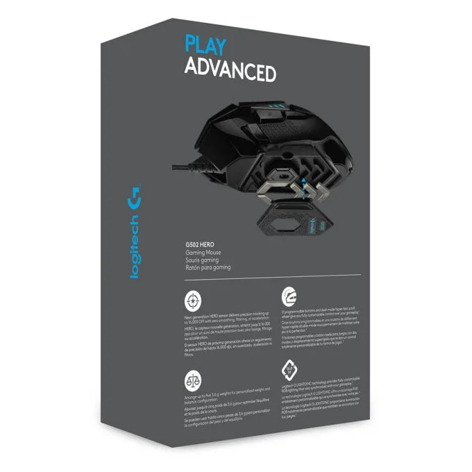 Logitech G502 HERO Gaming Mouse - 25600 DPI HERO Sensor - Wired — image 3