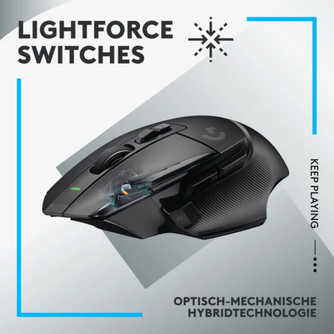 Logitech G502 X LIGHTSPEED Wireless Gaming Mouse - 910-006180 - Black, HERO 25K, 25600 DPI, 13 buttons — image 7