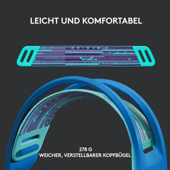 Logitech G733 LIGHTSPEED Wireless RGB Gaming Headset - Blue - DTS Headphone:X, 2.4 GHz, 29h Battery — image 14