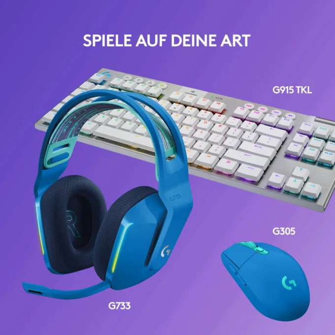 Logitech G733 LIGHTSPEED Wireless RGB Gaming Headset - Blue - DTS Headphone:X, 2.4 GHz, 29h Battery — image 6