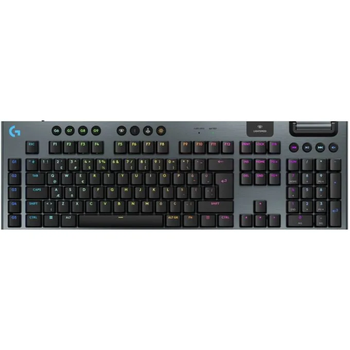 Logitech G915 X LIGHTSPEED Wireless Gaming Keyboard Black (US) - G915 - 100% Full, Per-Key RGB, Low-Profile Mechanical, Tri-Mode — image 1