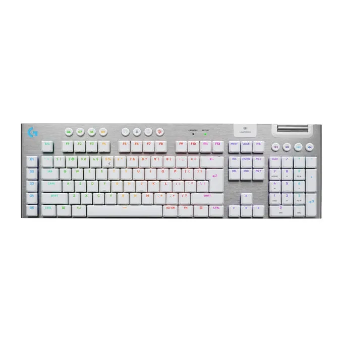 Logitech G915 X LIGHTSPEED Wireless Gaming Keyboard - White - Low-Profile GL Tactile, Per-Key RGB, Tri-Mode — image 1