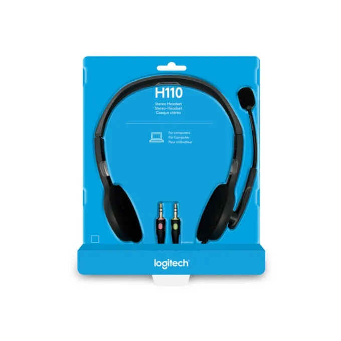 Logitech H110 Headset 981-000271 Wired Stereo 3.5mm On-ear Boom Mic — image 7