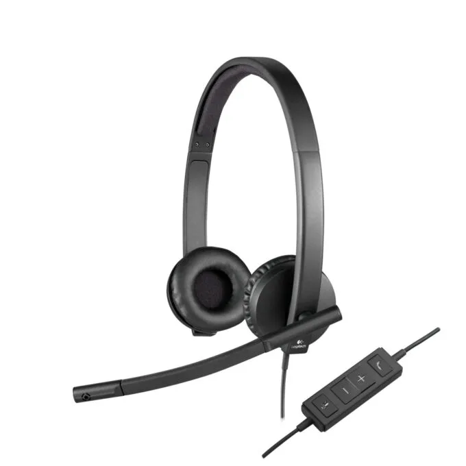 Logitech H570e Stereo Headset - 981-000575 - USB-A Wired Black On-ear Noise-Canceling Mic — image 2