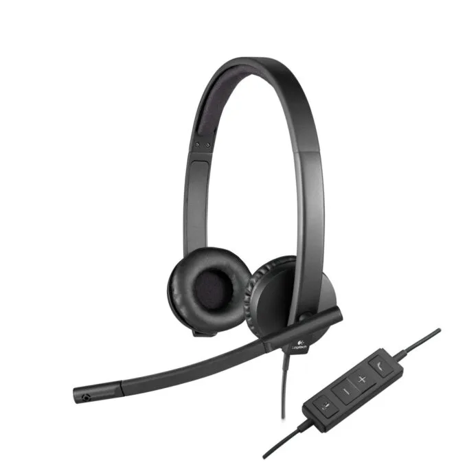 Logitech H570e Stereo Headset - 981-000575 - USB-A Wired Black On-ear Noise-Canceling Mic — image 1