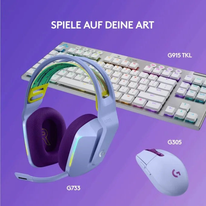 Logitech Headset G733 - G733 - Lilac Wireless Gaming Headset, 2.4 GHz, DTS Headphone:X 2.0 — image 6
