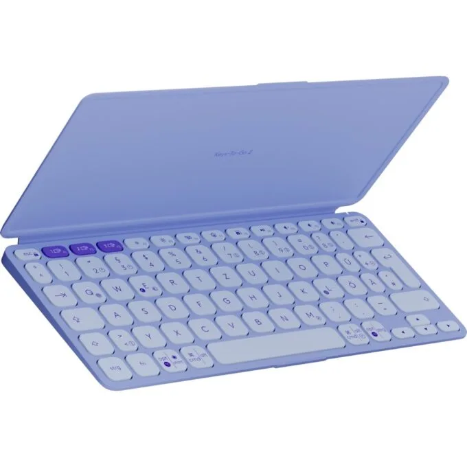 LOGITECH Keys-To-Go 2 Lilac (DE) - Wireless Bluetooth Mini Keyboard, Scissor Switch, German QWERTZ, 2x CR2032, 10 m range — image 1