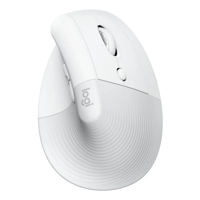Logitech Lift for Business - Vertical Ergonomic Right-Hand Mouse - Off-White, Bluetooth & Logi Bolt 2.4GHz, 4000 DPI — image 1