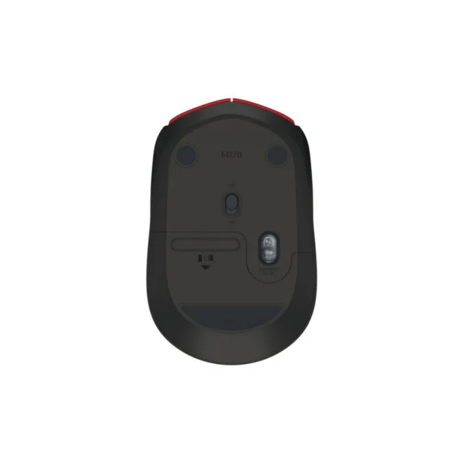 Logitech M171 Wireless Mouse - 910-004641 - Ambidextrous Red, 1000 DPI, 2.4GHz Nano USB Receiver, AA Battery — image 2