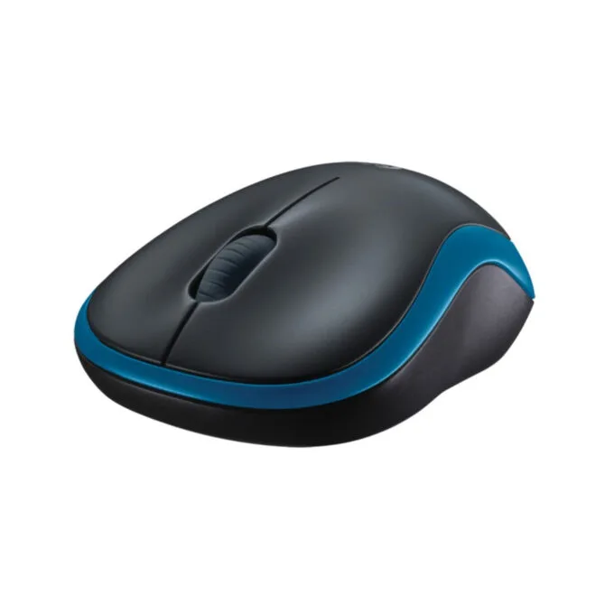 Logitech M185 Wireless Mouse - 910-002239 - Ambidextrous, Blue/Black — image 2