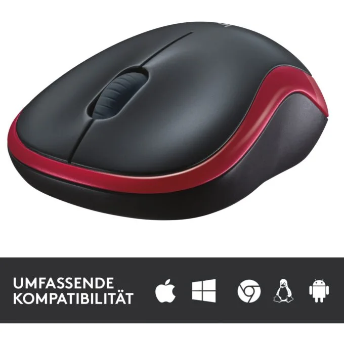 Logitech M185 Wireless Mouse - M185 - Red — image 16