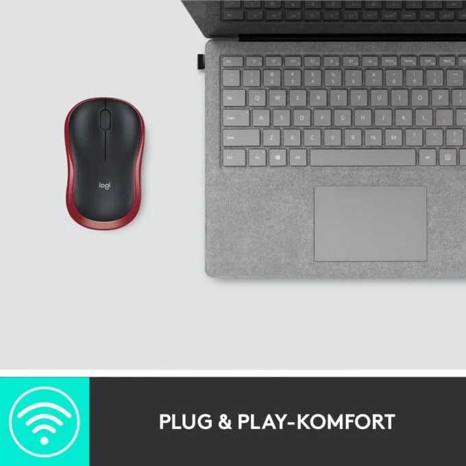 Logitech M185 Wireless Mouse - M185 - Red — image 5