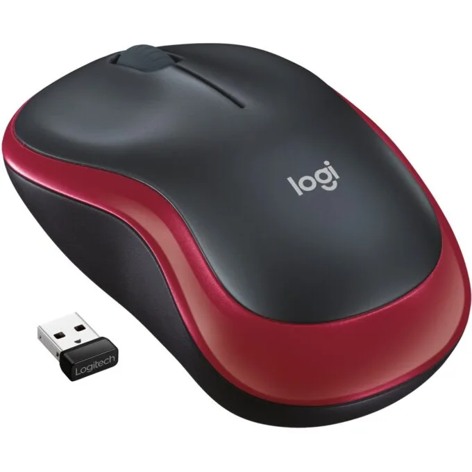 Logitech M185 Wireless Mouse - M185 - Red — image 1