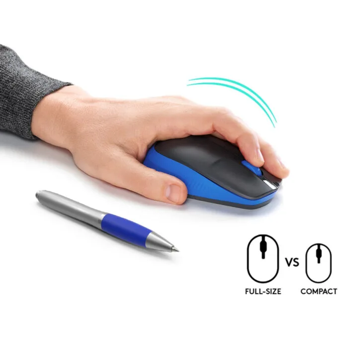 Logitech M190 Full-Size Ambidextrous Wireless Mouse 1000 DPI Blue — image 3