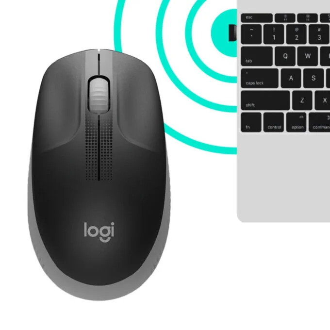 Logitech M190 Wireless Mouse - 910-005906 - Ambidextrous Gray 1000 DPI — image 4