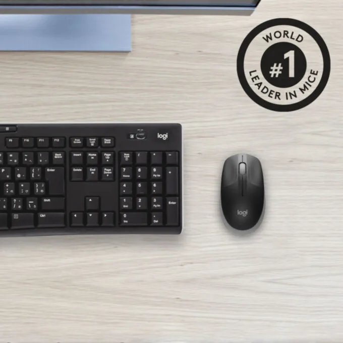 Logitech M190 Wireless Mouse - 910-005906 - Ambidextrous Gray 1000 DPI — image 5