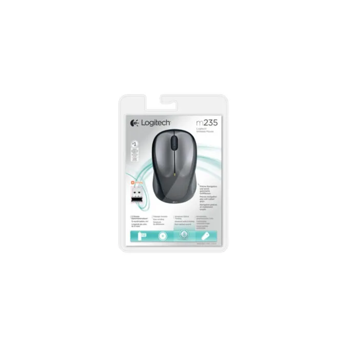 Logitech M235 Wireless Mouse - 910-002201 - Grey, Ambidextrous, 1000 DPI — image 5