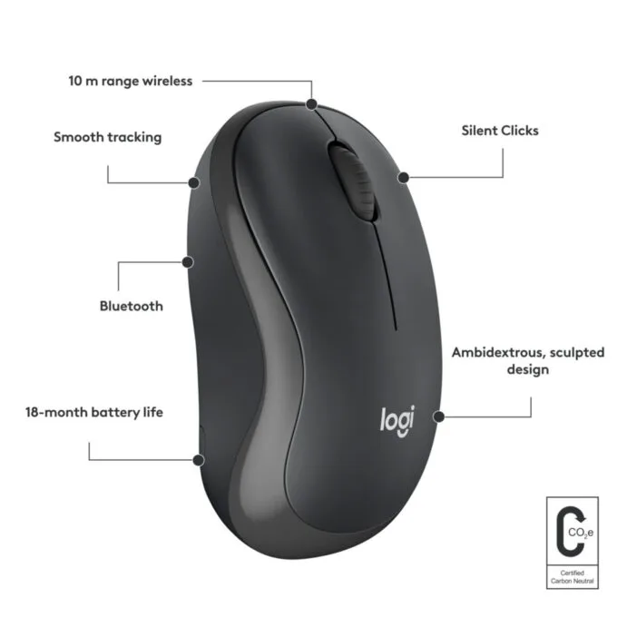 Logitech M240 Bluetooth Silent Mouse - 910-007119 Graphite Ambidextrous — image 7