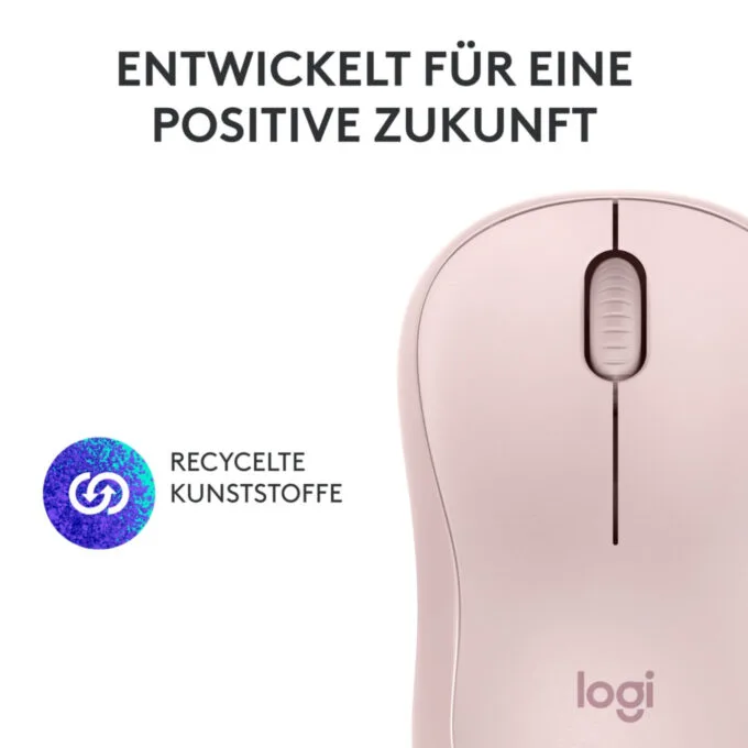 Logitech M240 Wireless Mouse - 910-007121 - Pink, Bluetooth, Silent Click, Ambidextrous — image 4