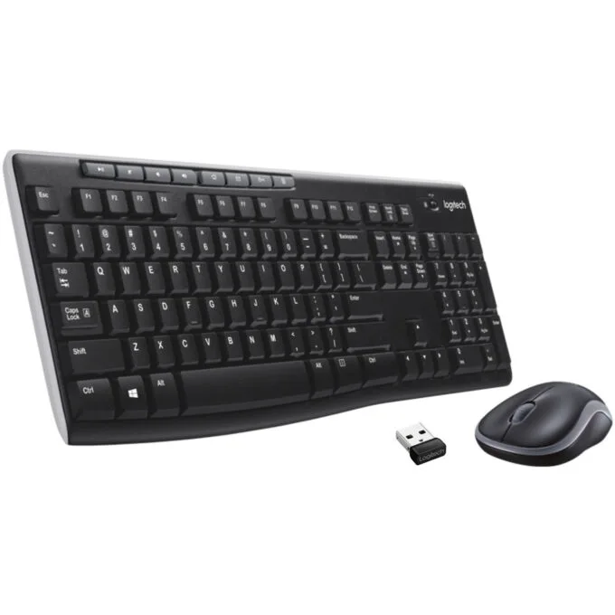 Logitech MK270 Wireless Combo - MK270 - Swiss CH QWERTZ, Black, Full-size Keyboard & 2.4GHz Optical Mouse — image 1