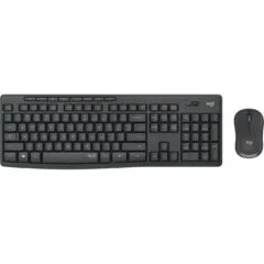 Logitech MK295 Silent Wireless Combo - Graphite - Full-size Keyboard & Silent Optical Mouse