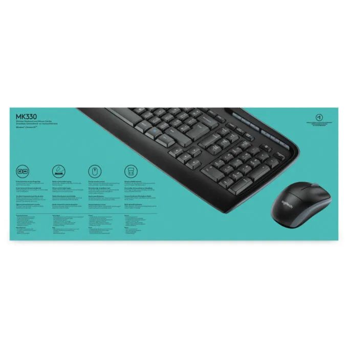 Logitech MK330 Wireless Keyboard & Mouse Combo 920-003989 Black US-Intl — image 7