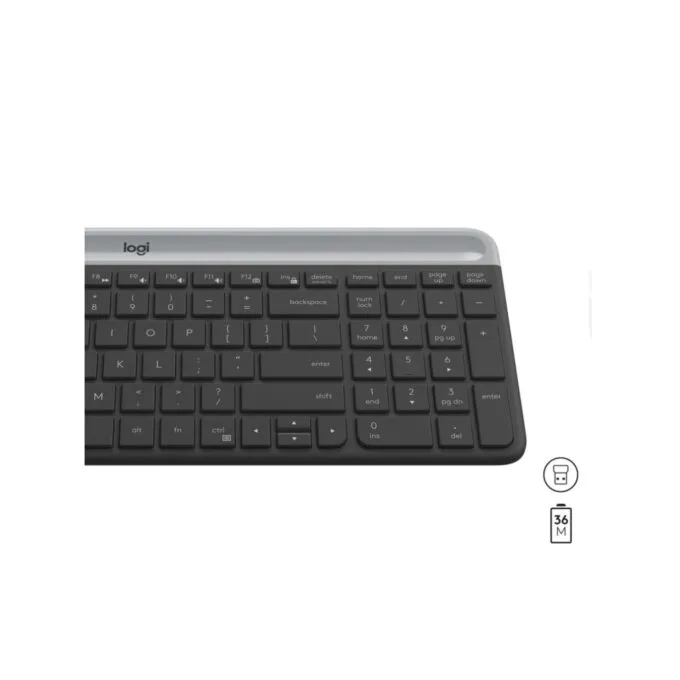 Logitech MK470 Slim Wireless Keyboard & Mouse Combo - 920-009204 - Graphite, US International (QWERTY), 2.4 GHz — image 6