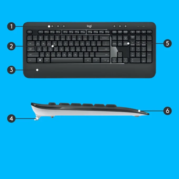 Logitech MK540 Wireless Keyboard & Mouse Combo - 920-008685 - Black — image 6