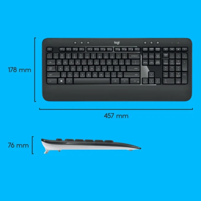 Logitech MK540 Wireless Keyboard & Mouse Combo - 920-008685 - Black — image 7