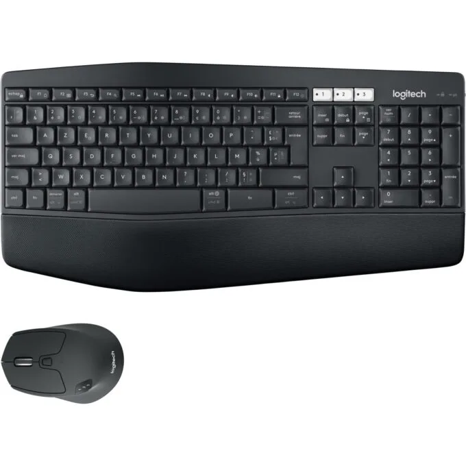 Logitech MK850 Performance - Wireless Keyboard & Mouse Combo - AZERTY French, Black, 2.4GHz + Bluetooth, Full-size — image 1