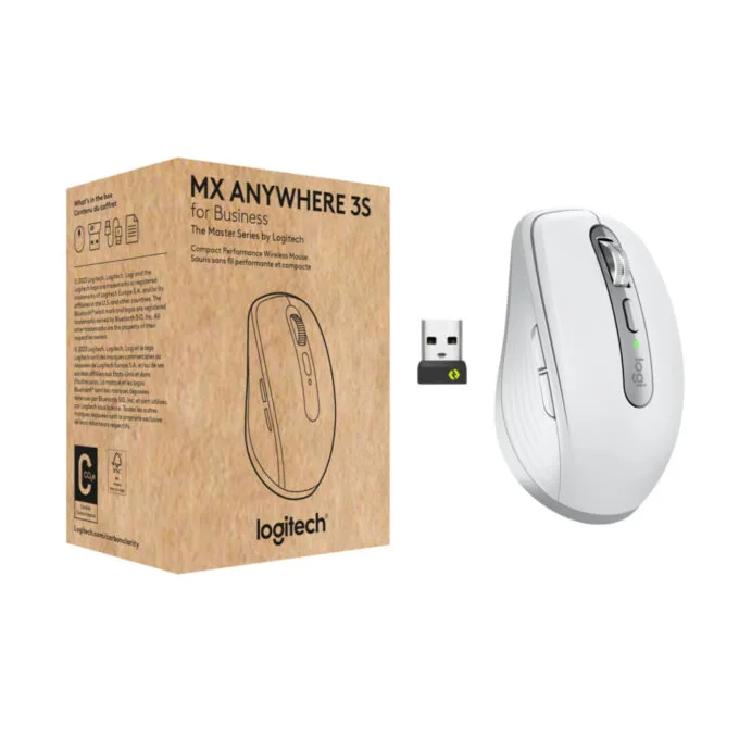 Logitech MX Anywhere 3S for Business - 910-006959 - Wireless White, 8000 DPI, Right-Hand, 6 Buttons, Logi Bolt — image 1
