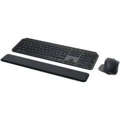 Logitech MX Keys Combo for Business - Graphite - Wireless RF + Bluetooth, Spanish QWERTY, White LED Backlight