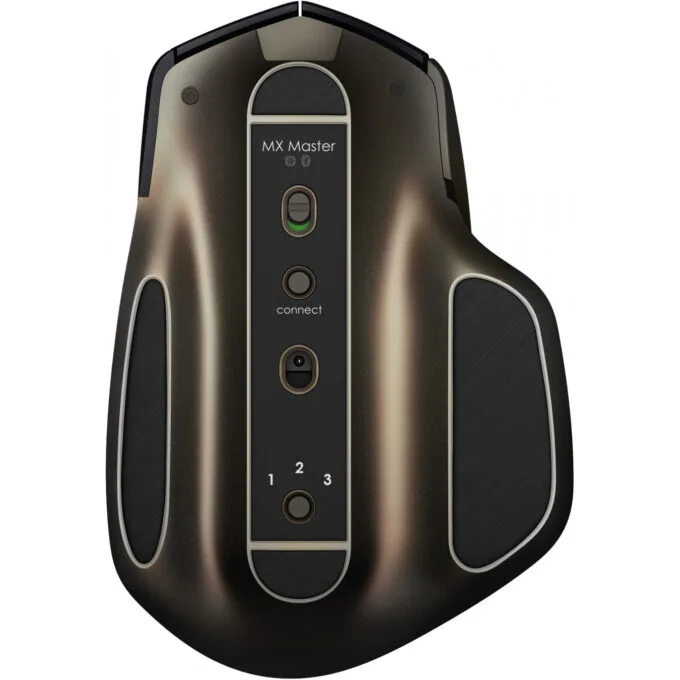 Logitech MX Master Wireless Mouse - Right-Hand Ergonomic - Black/Bronze, RF + Bluetooth, 1000 DPI — image 9