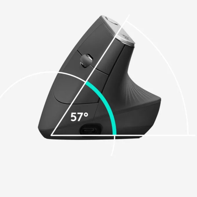 Logitech MX Vertical 910-005448 Graphite Ergonomic Vertical Wireless Mouse — image 3