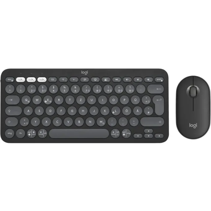 Logitech Pebble 2 Combo - Pebble 2 - Graphite, Tri-Mode Wireless Keyboard — image 1